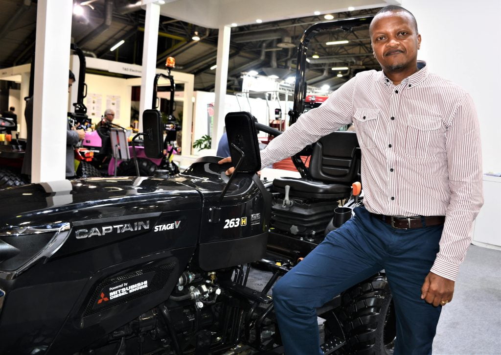 Kanyi Thairu a Captain Tractors dealer in Nairobi at the EIMA exhibition