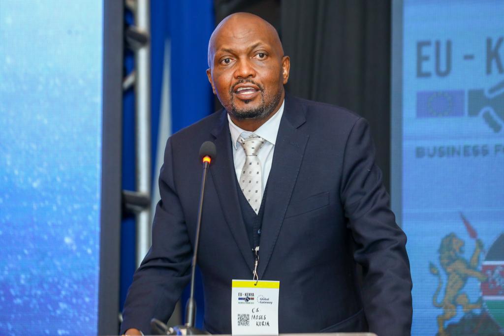 Kenyas Trade Cabinet Secretary Moses Kuria during the forum