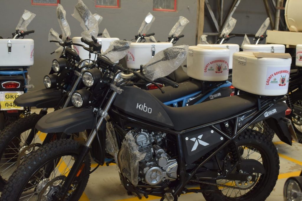 Narok extension officers motorcycles