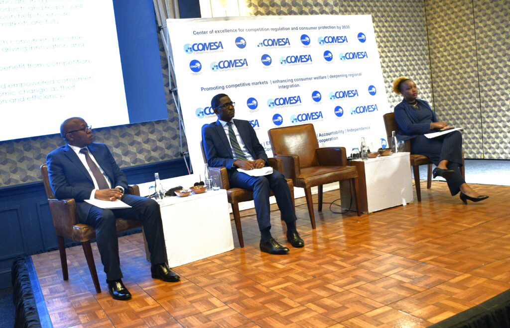 A panel discussion during the meeting with the ambassadors accredited to COMESA