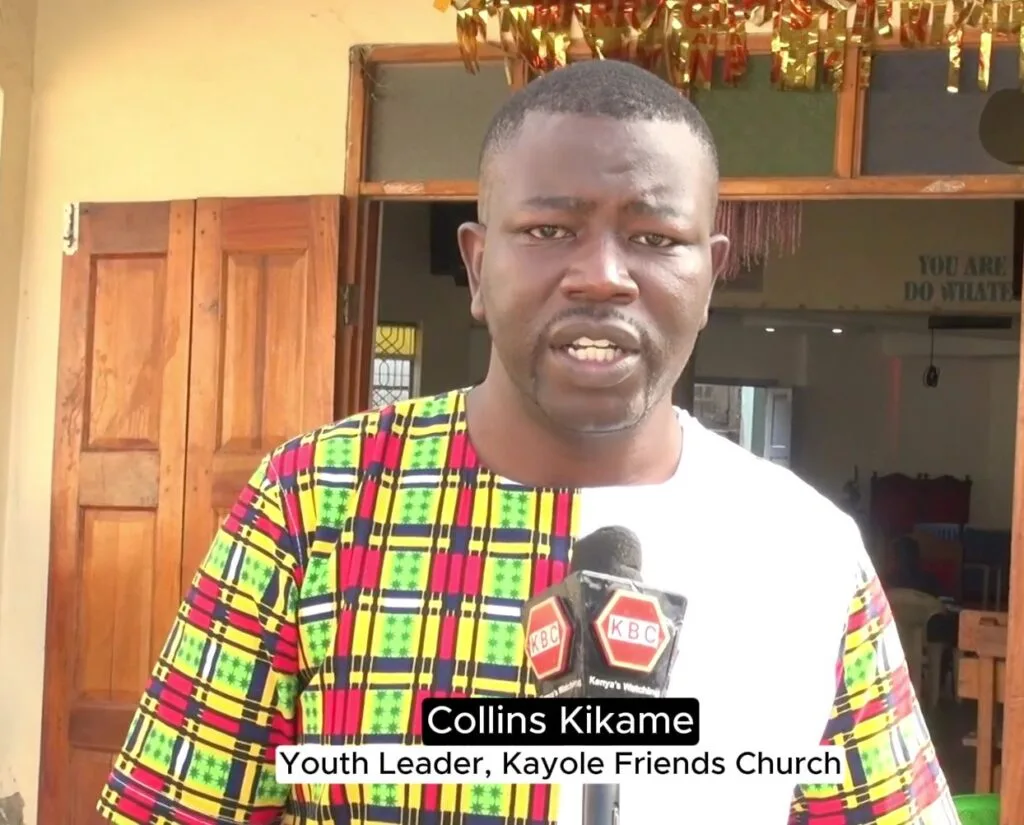 Collins Kikame a youth leader at Friends Church Kayole Collins Kikame a youth leader at Friends Church Kayole