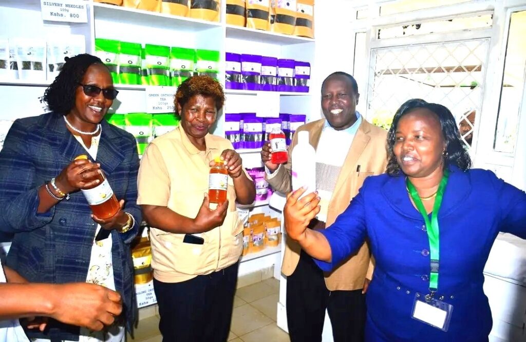 From left dr. Floridah maritim kalro director of corporate communications deputy director general crops dr felister makini robert musyoki director kalro seeds and kalro tea research institute direc