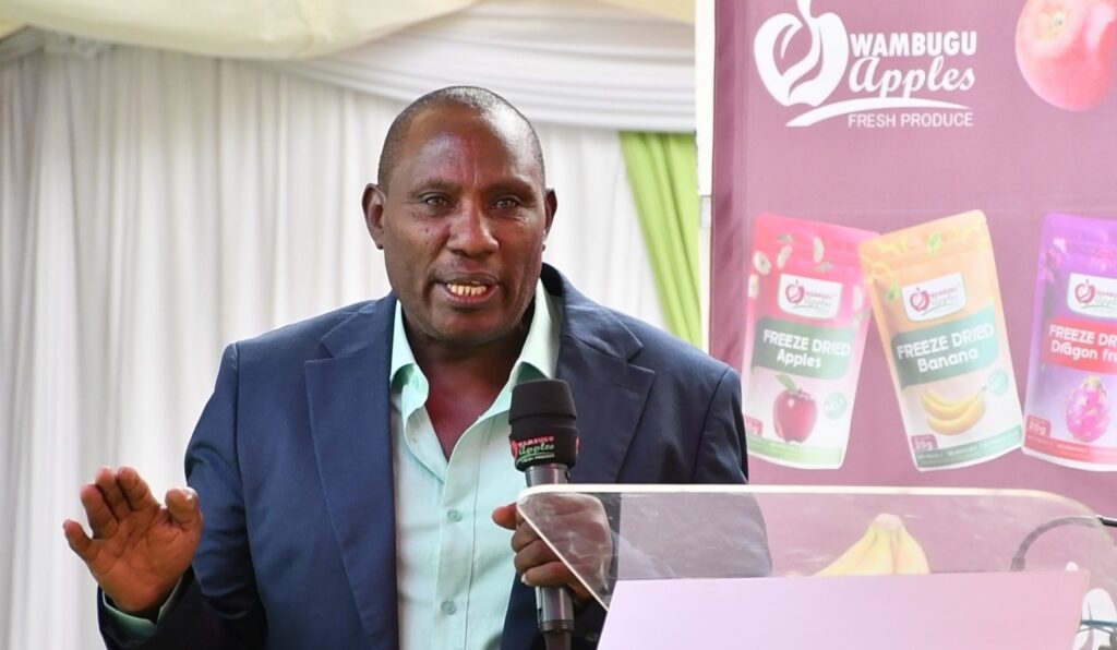 Wambugu Apple launches five freeze-dried fruit products Mr Peter Wambugu