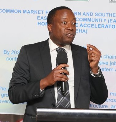 Comesa plots path to integrated horticultural market through trade barriers harmonization Dr. John mukuka chief executive officer of the alliance for commodity trade in eastern and southern africa actesa