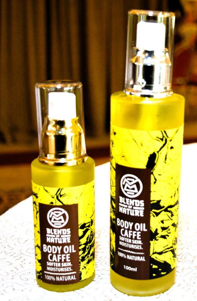 Coffee body oil