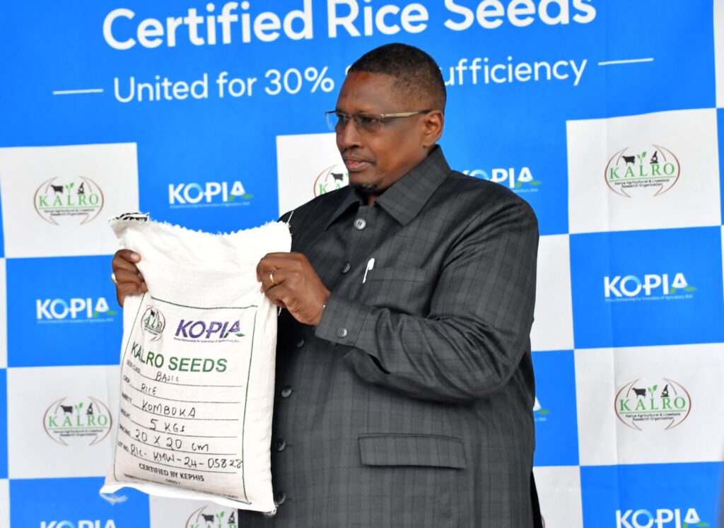 Kenya, korea partner to boost rice production and cut imports Dr. Eliud kireger director general of the kenya agricultural and livestock research organization kalro