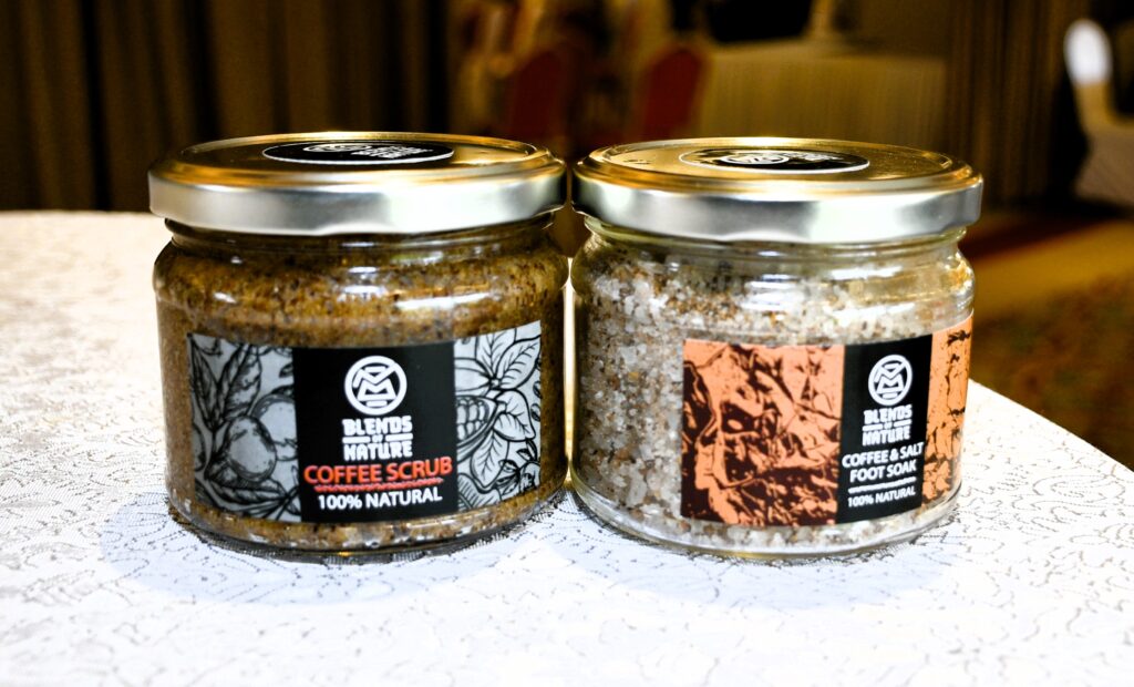 Scrubs made from coffee