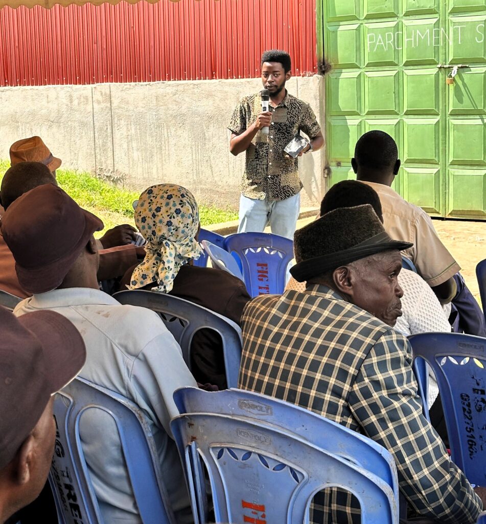 John kamau engaging farmers on value addition