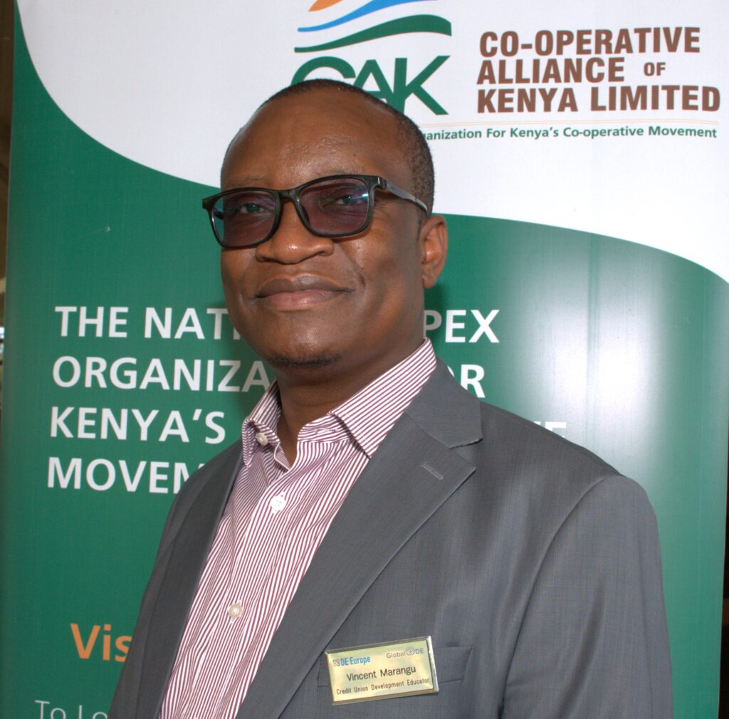 Vincent marangu director in charge of the cooperative banking division at cooperative bank