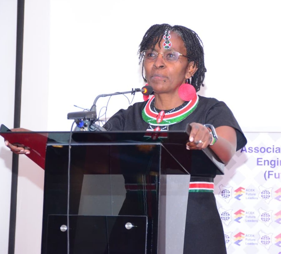 Eng. Jane Mutulili—Association of Consulting Engineers of Kenya ACEK President—during the annual dinner in Nairobi