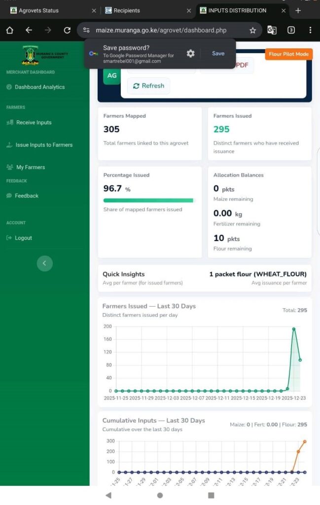 Murang’a Shifts to Digital System for Maize Seed and Fertilizer Distribution An overview of the digital platform to be used by the county government to distribute inputs to farmers
