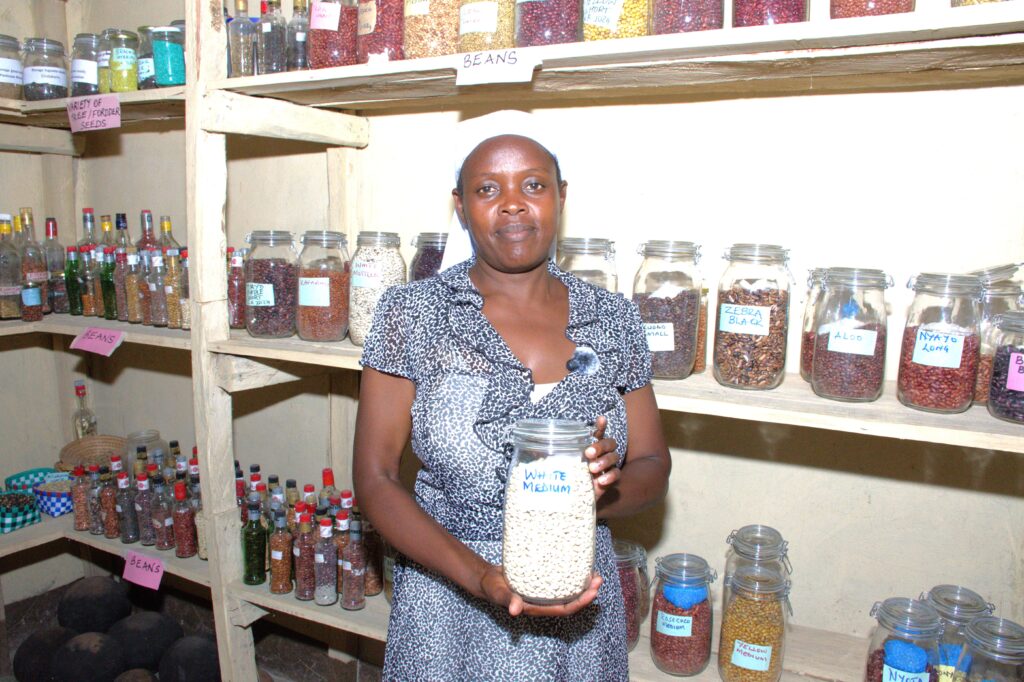 Evelyn Okoth the Chairlady of the Agoro–Kabudi Community Seed Bank