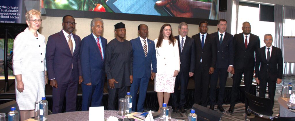 Dignitaries attending the public private dialogue in on sustainable trade and investment in the agrifood sector in Nairobi