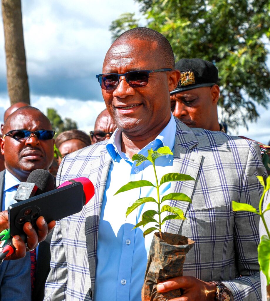 Nyandarua Positions Itself as an Emerging Coffee-Growing Region Nyandarua Governor Dr. Moses Kiarie Badilisha during a sensitization and capacity building forum at Ndogino