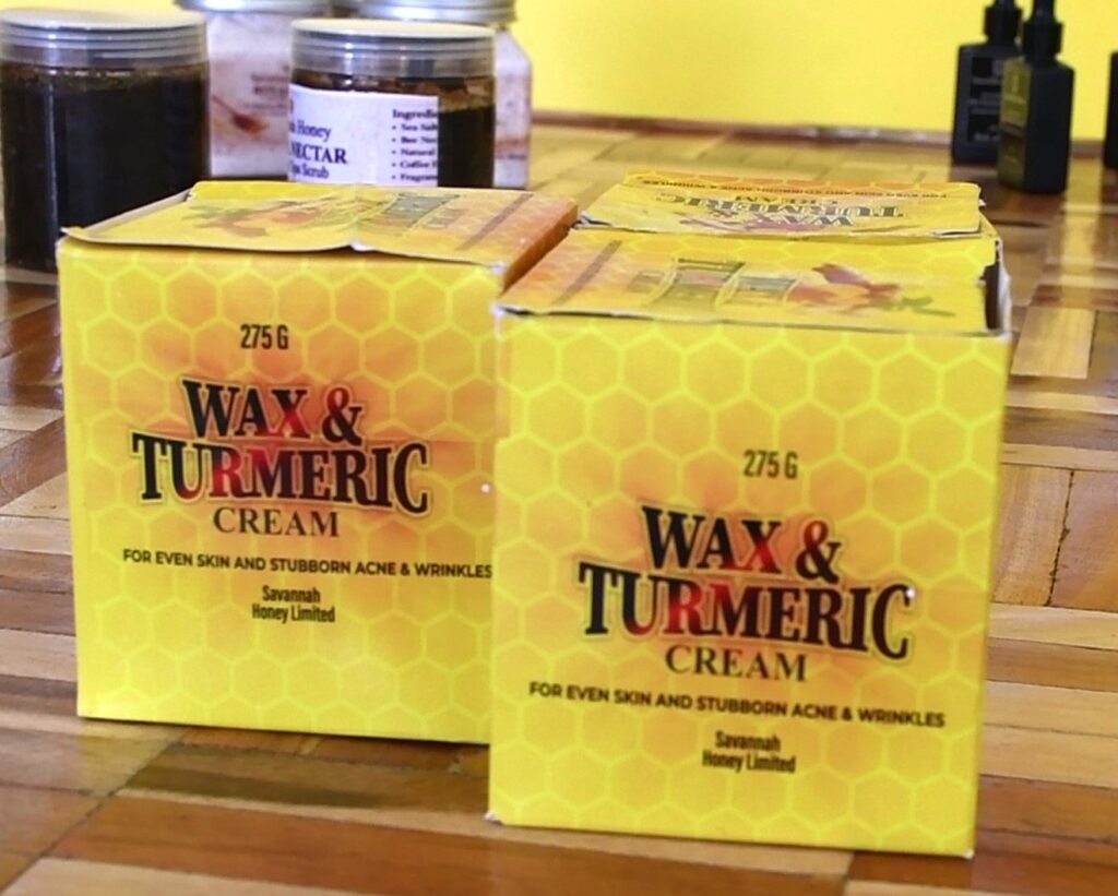 Wax and tumeric cream