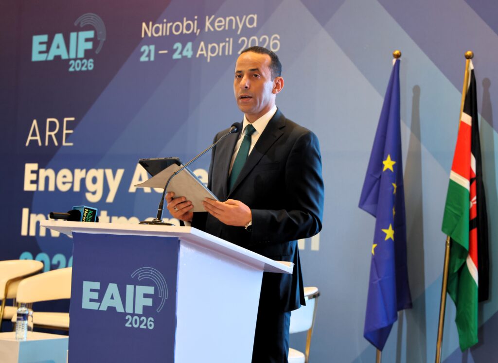 COMESA Assistant Secretary General for Programmes Ambassador Dr Mohamed Kadah addressing Energy Access Investment Forum EAIF 2026 in Nairobi