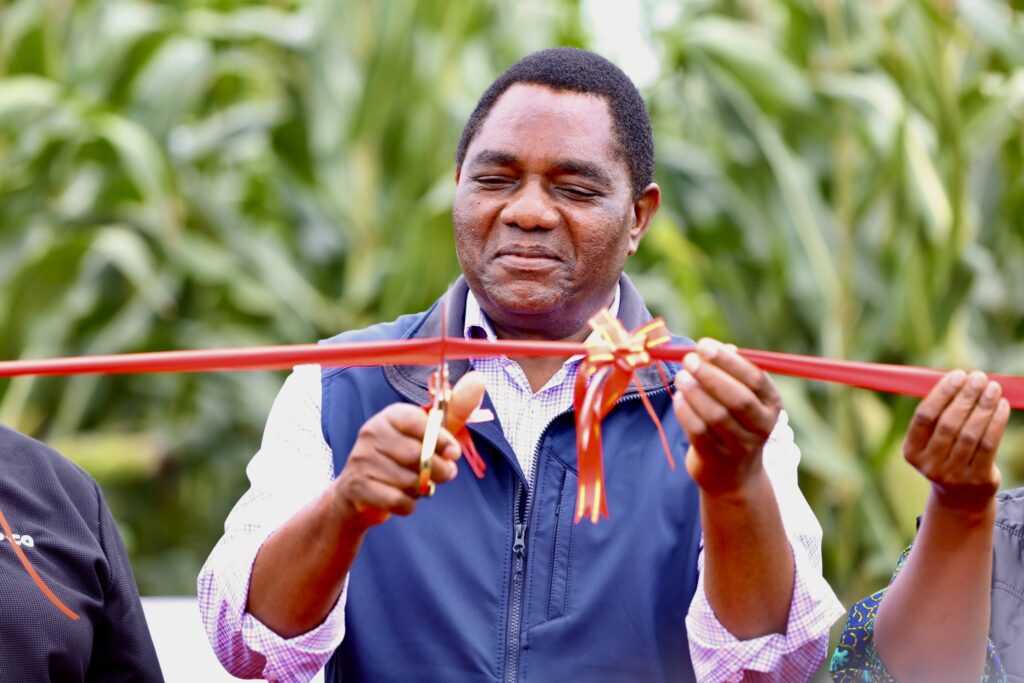 Zambia President Hakainde Hichilema opening the SeedCo National Field Day a
